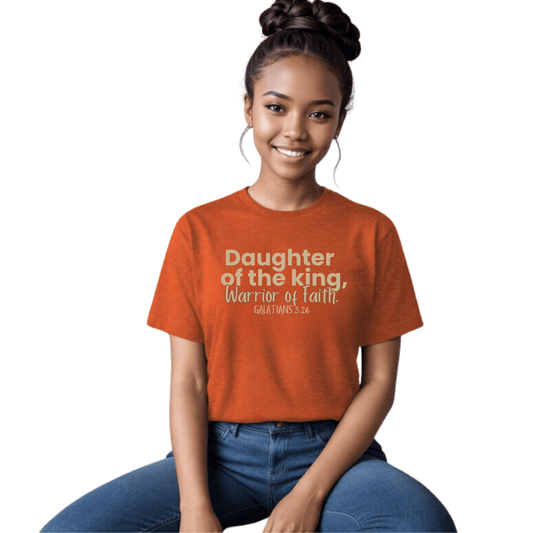 DAUGHTER OF THE KING SHORT SLEEVE COTTON T - SHIRT - Sweetcupoftees