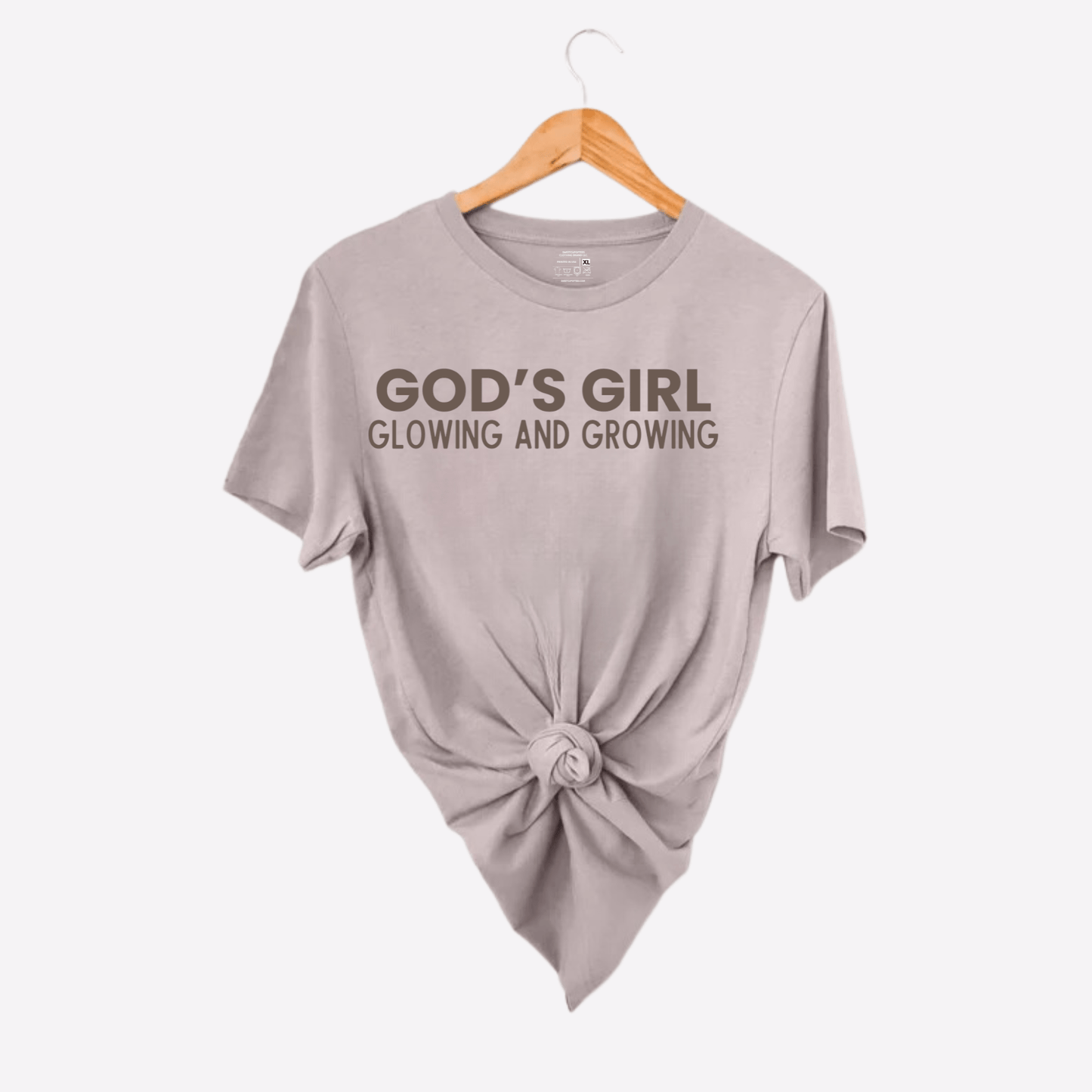 GOD'S GIRL GLOWING AND GROWING SHORT SLEEVE COTTON T - SHIRT - Sweetcupoftees